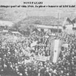 Manifestimi i pushtetit komunist në pazarin e Ri, menjiher pas marrjes së pushtetit